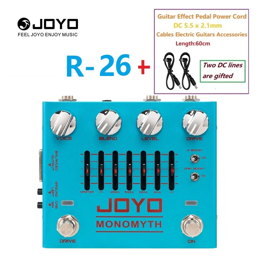 JOYO R26 MONOMYTH Bass Preamp Effect Pedal Overdrive Channel with 6