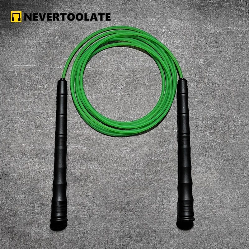 PU ROPE long PP handle 4mm speed freestyle skip rope jump skipping skill winter no tangle