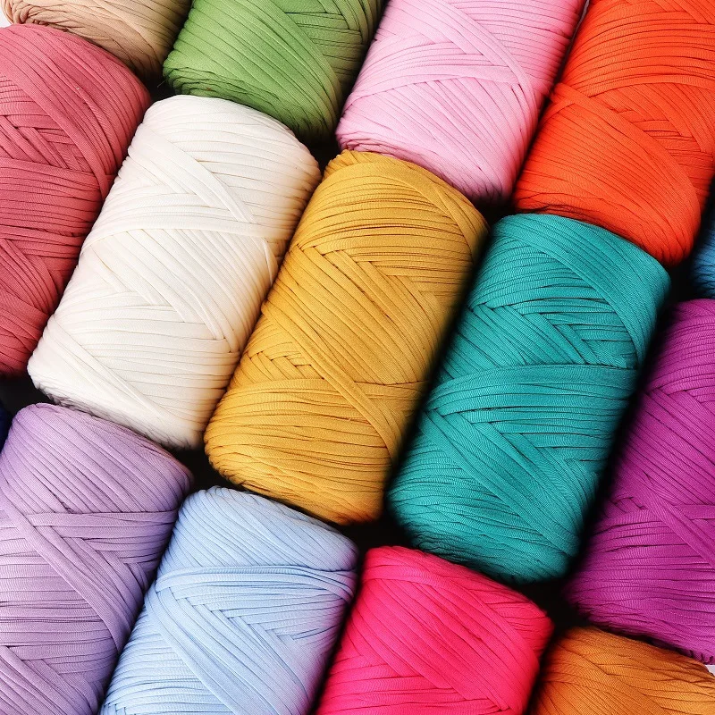 400g Large Roll Solid Color Cloth Strip Thread Without Pilling Baby Cradle Thread Simple Hand Woven Hook Wrap Thread 2