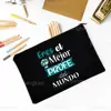 Best Teacher In The Word Spanish Print Pencil Bag School Stationery Supplies Storage Bags Travel Makeup Bag Toiletry Pouch Gifts 4