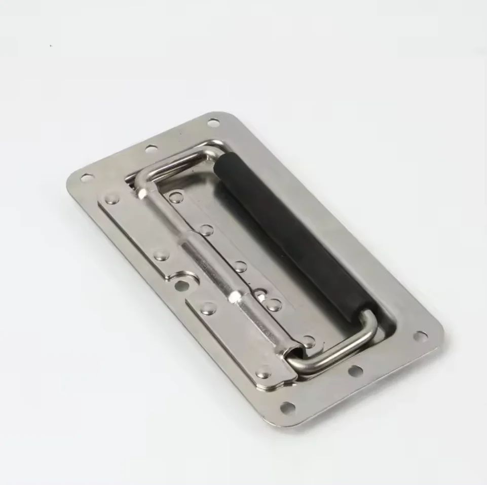 Black silver flight box Metal cabinet switchboard door speaker box handle