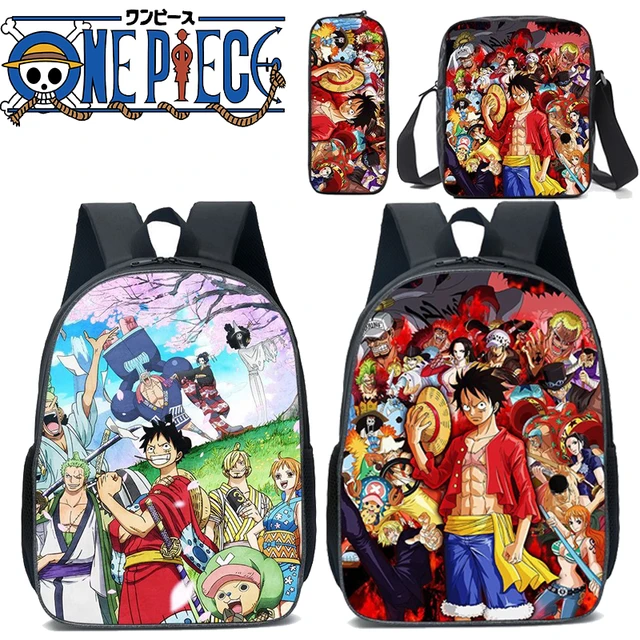 Mochila One Piece anime manga adolescentes escolar do estudante