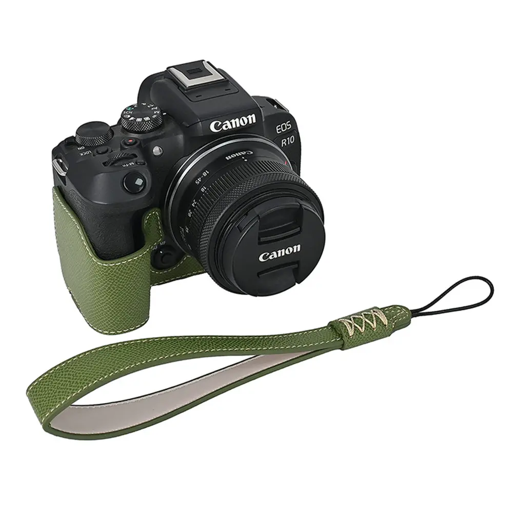 EOS R10 本体 カメラストラップ ケース付き EOS R10 本体 カメラストラップ ケース付き レザーカメラケース,パーム