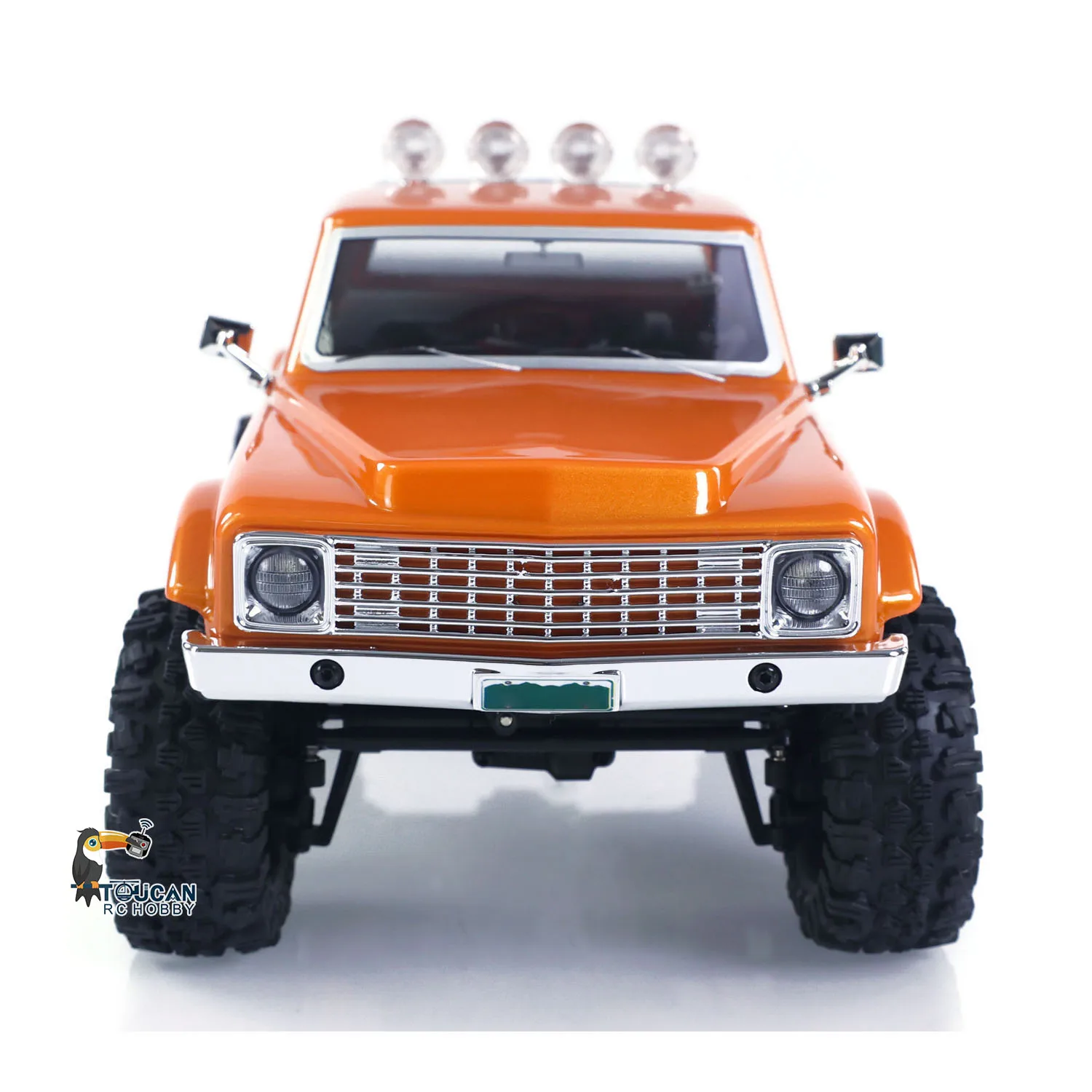 Profil du Hobby Plus CR18P 1810504 Convoy EVO V2 1/18 RC Rock Crawler 2 vitesses - RTR Orange montrant sa suspension articulée
