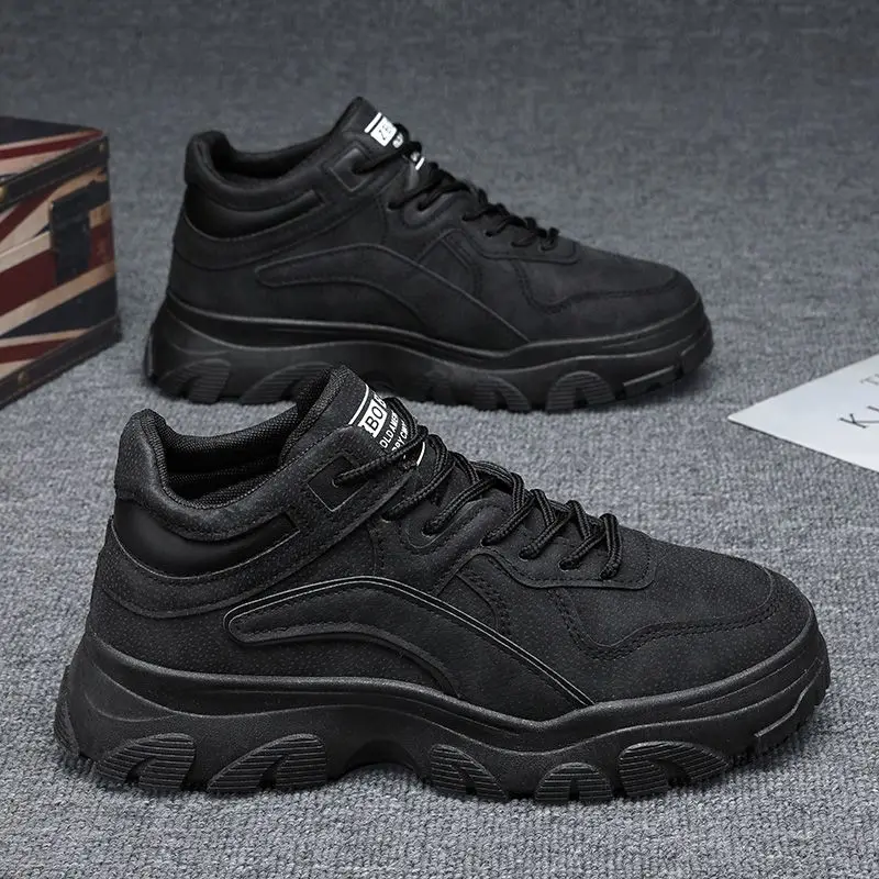 Men's Winter Work Boots Waterproof Anti-slip Wear-resistant Casual Work Shoes  Boots Style round Toe Rubber Outsole - 2