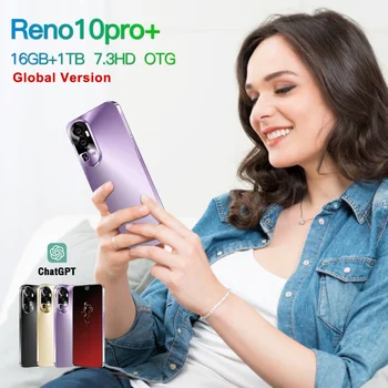 Nuevo Reno10 Pro 5G 13 Smartphone Snapdragon 8 Gen 2 Android Pantalla HD+ 108MP+50MP 16GB+1TB 7.3 Cámaras Duales Batería de 7800mAh FF9 2