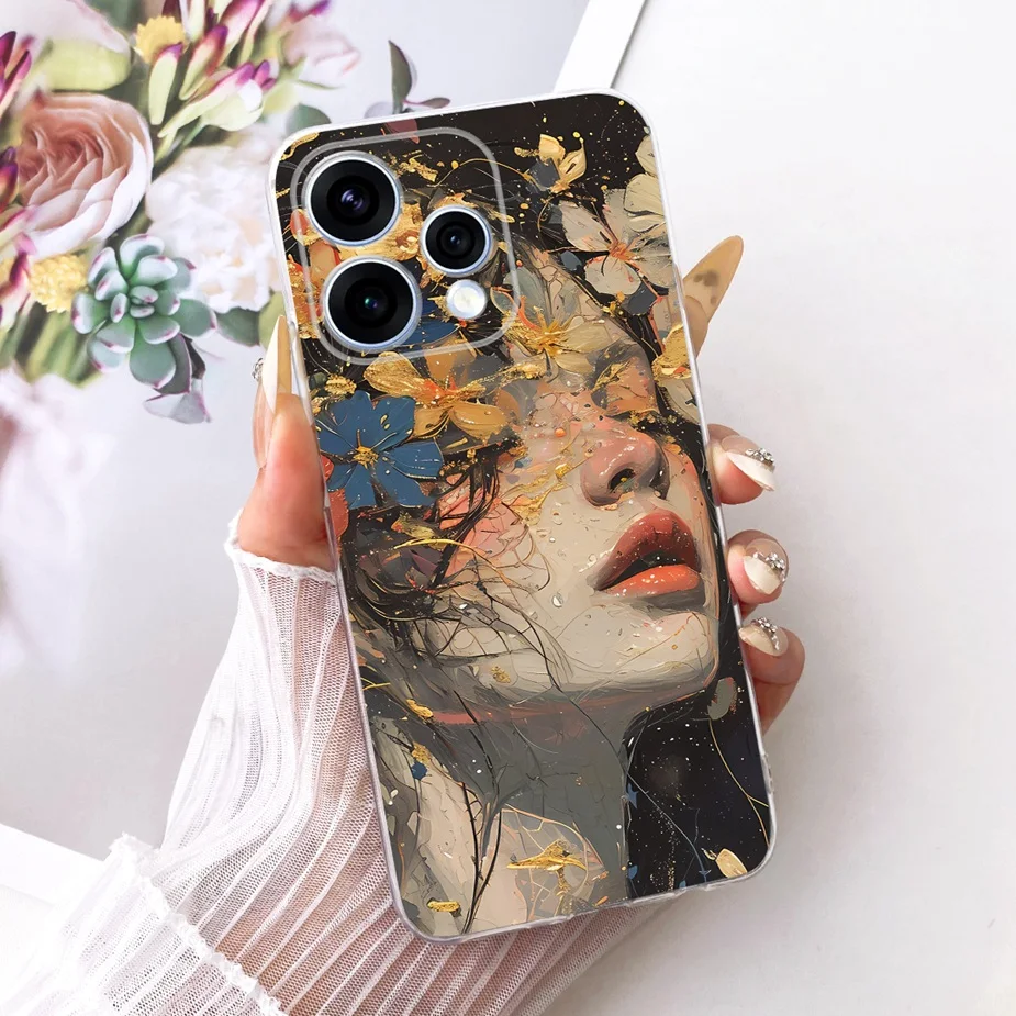 Colorful Flowers Painted Soft Slim Phone Case