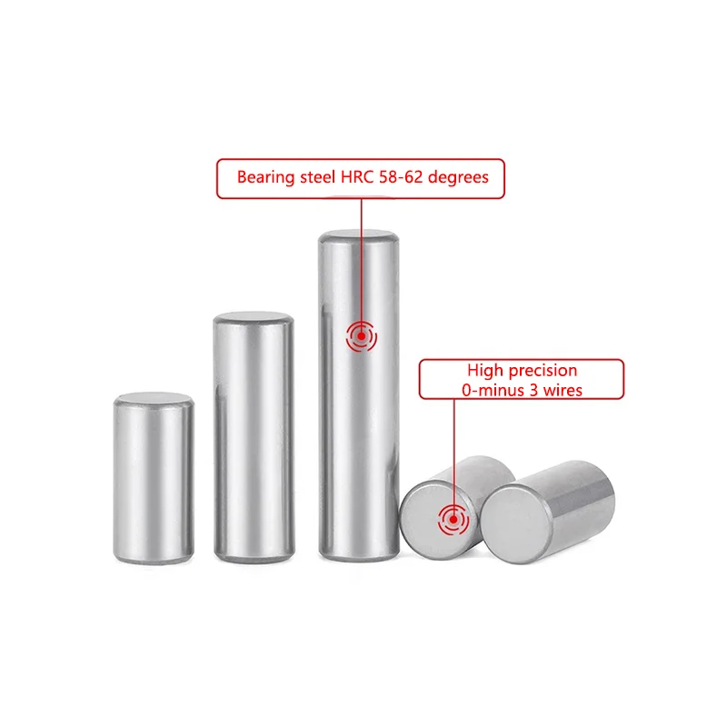 1000Pcs M0.8 M1 M1.5 M2 M2.5 M3 304 Stainless Steel Cylindrical Pins Positioning 3-60mm Non-Standard Size Locat Parallel Pin