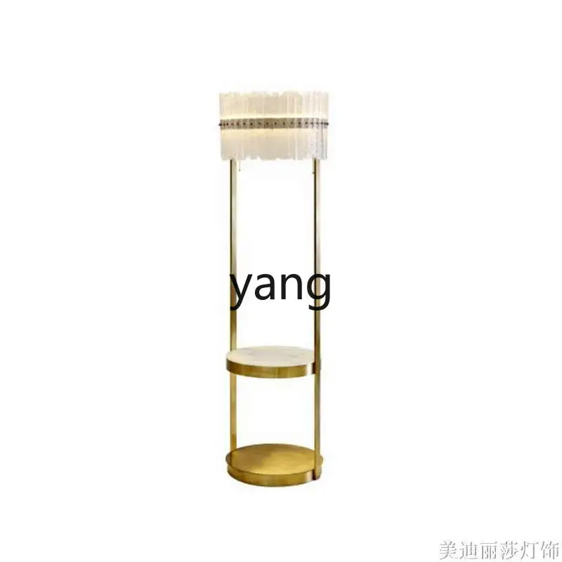 

LXL Neoclassical Creative Marble Side Table Model Room Glass Floor Ornaments Lighting