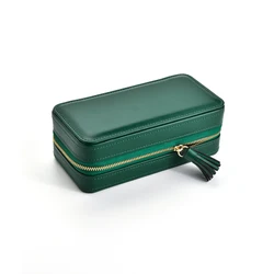 Luxury PU Leather Jewelry Box - Portable Travel Case & Organizer for Rings, Watches, and Necklaces - Ideal Gift for Him (Green290)