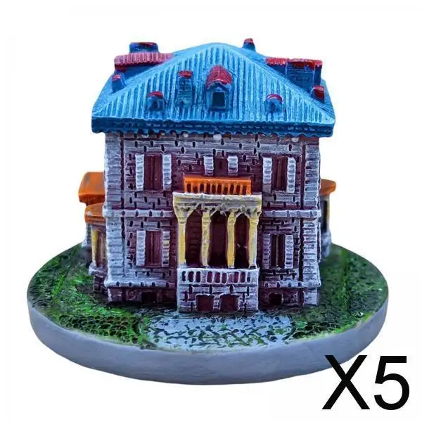 

5xMini Fairy Garden House Micro Landscape Fairy Cottage House Mini Villa House