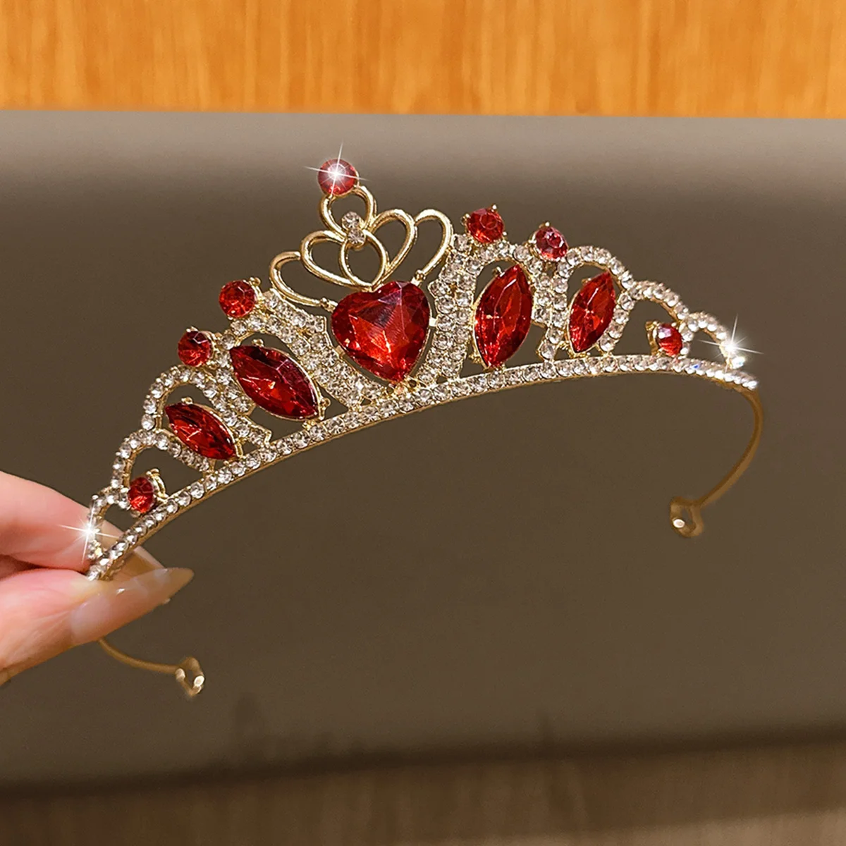 Versatile, Fashionable, and Elegant Gold Red Crown