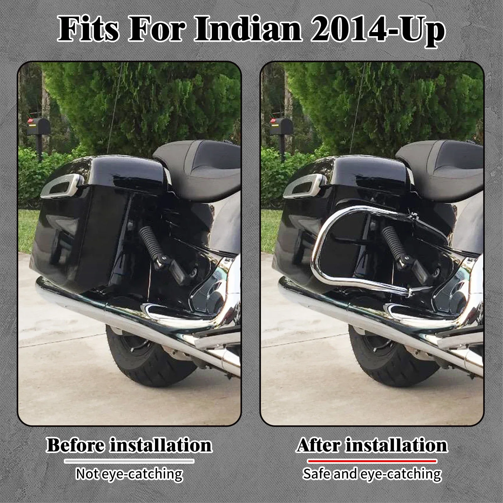 Saddlebag Guards For Indian Challenger Pair Rear Highway Bars