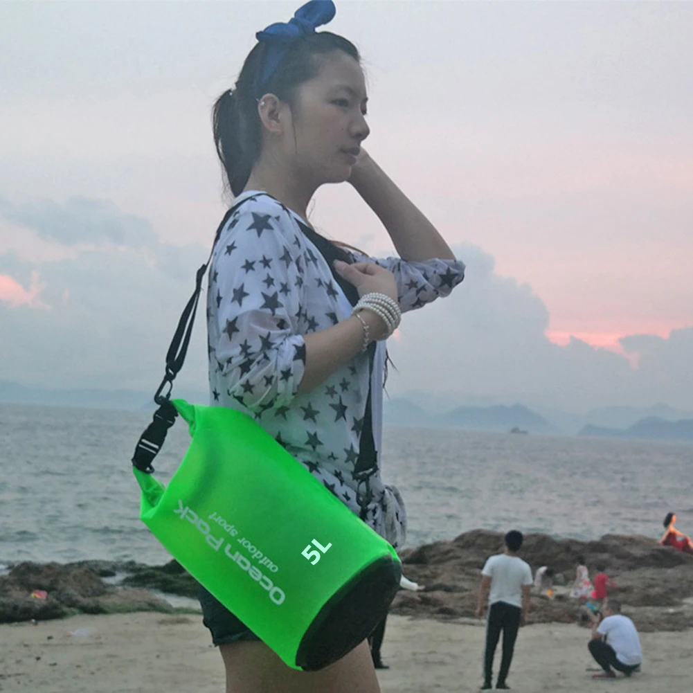 2/5/10L Drifting PVC Mesh Bag Waterproof Swimming Dry Sack Kayak River Hiking Float Sailing Canoe Diving Compression Backpack