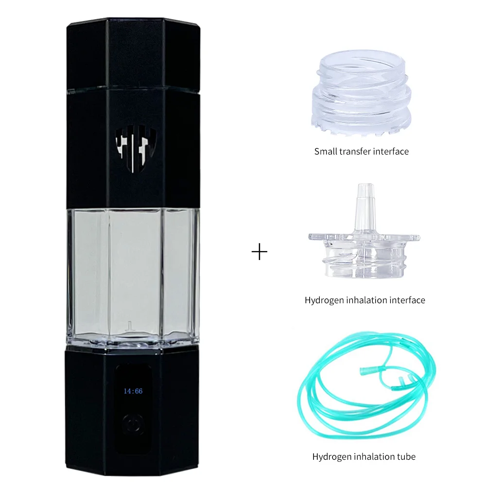 Max 6000ppb High Performanc Hydrogen Water Generator Bottle DuPont SPE+PEM Dual Chamber Maker lonizer Cup + H2 Inhalation Device althy molecular hydrogen water generator bottle dupont spe pem dual chamber lonizer ppb