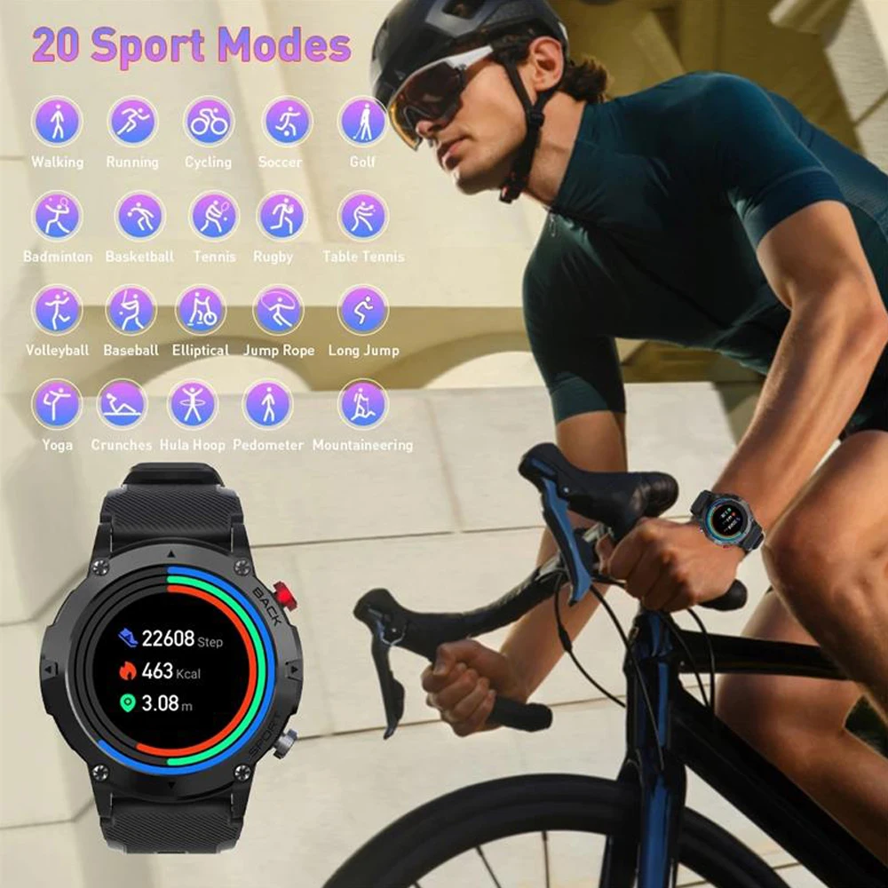 BYSL Ʈ ġ  2022 ߿ IP68   ƮϽ Smartwatch  1.32 ġ HD ũ ð