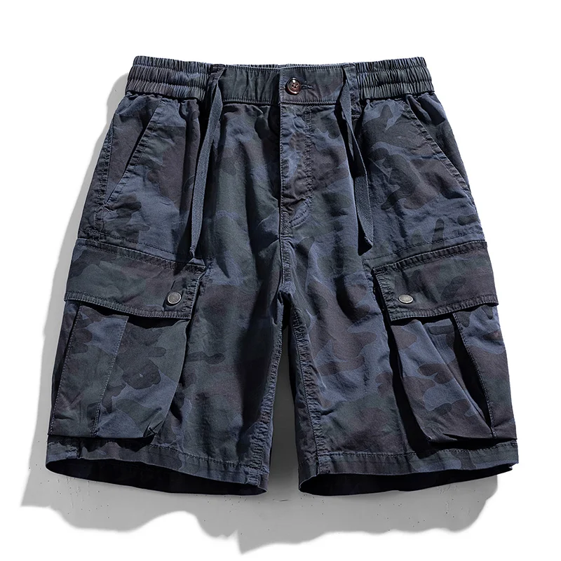 Summer Men's Shorts 2024 New Fashion Trend Outdoor Fishing Sports Multi Pocket Camouflage dungarees Men Versatile Wide Leg Pants