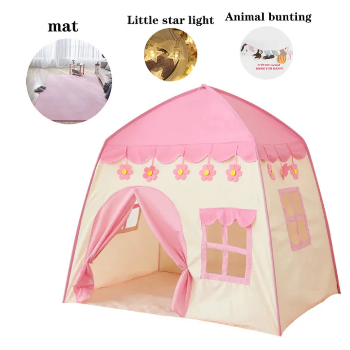 Tent House Little Princes Castle Play Pink for Girls Kids Children Durable Roomy 