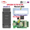 2021 OPCOM V5 For Opel OP COM 1.70 Flash Firmware Update Car Diagnostic Cable for Opel OP-COM PIC18F458 CAN BUS OBD2 Auto Tools 1