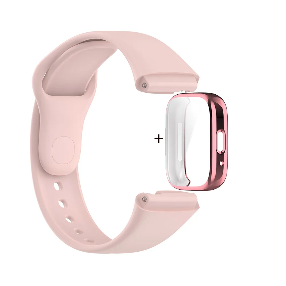 Silicone Wristband Bracelet with Case for Smartwatches (Various Colors)