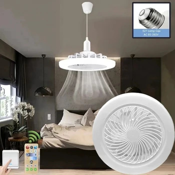 침실과 거실용 스마트 천장 선풍기, 리모컨 및 3 단 E27 AC85-265V 조명 베이스, 3 인 1