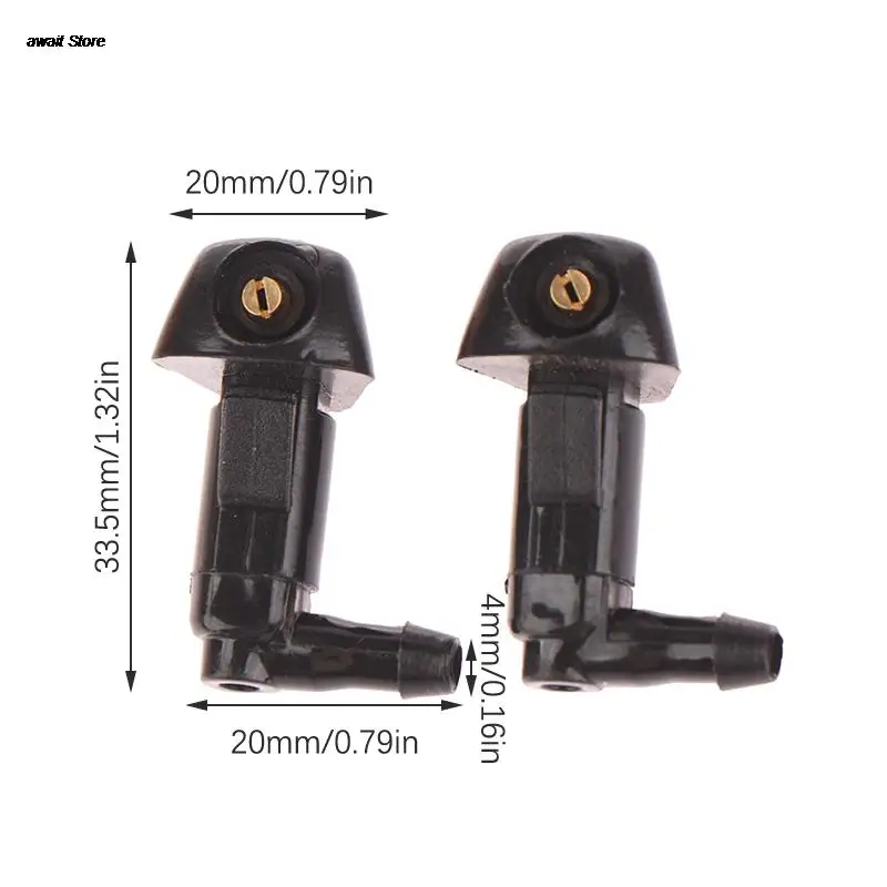 2Pcs Auto Front Windshield Wiper Washer Water Jet Nozzles 76810 SDA A11