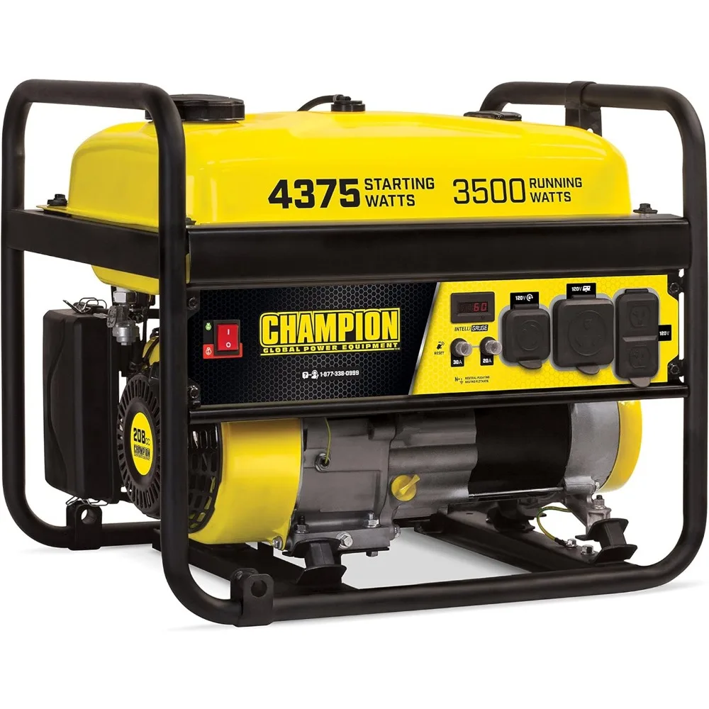 

Champion Power Equipment 100555 4375/3500-Watt RV Ready Portable Generator, Yellow/Black, CARB