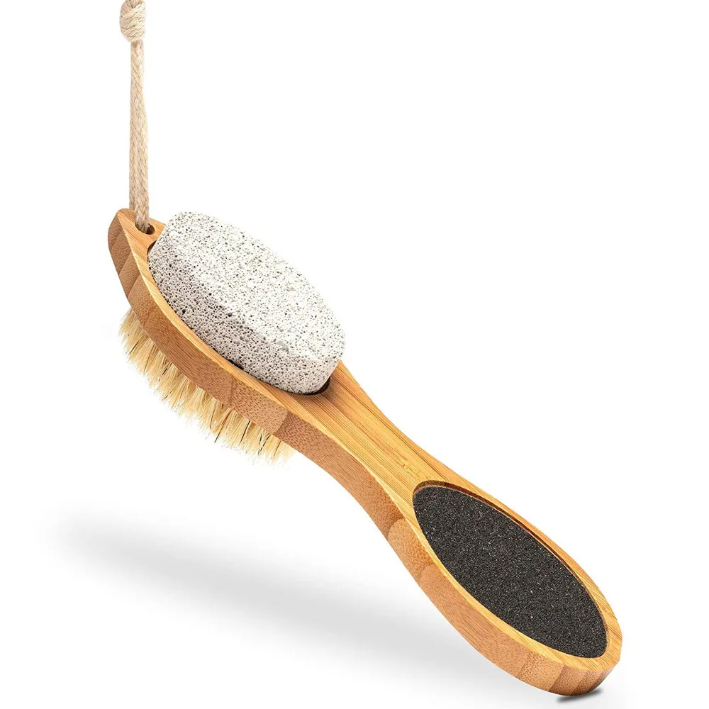 

1PC Foot Care Tools 4in1 Foot Rubbing Stone Dead Skin Removal and Exfoliation Wood Brush Treatment Dead Skin Removal Cleaning