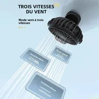 Ventilateur électrique rechargeable portable 720 °   Ventilateur à pince suspendu rotatif avec veilleuse, petit ventilateur d'extérieur pour bureau, chambre à coucher, dortoir 4