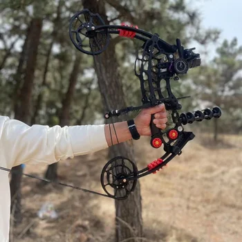 Compound Bow Adjustable 30-70lbs Weight - Shooting Steel Ball Draw Archery Sets - Left Right Hand Hunting Bows Adults & Beginners Kit 4