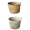 Rattan grass storage basket box bin container organizer clothes laundry holders 5