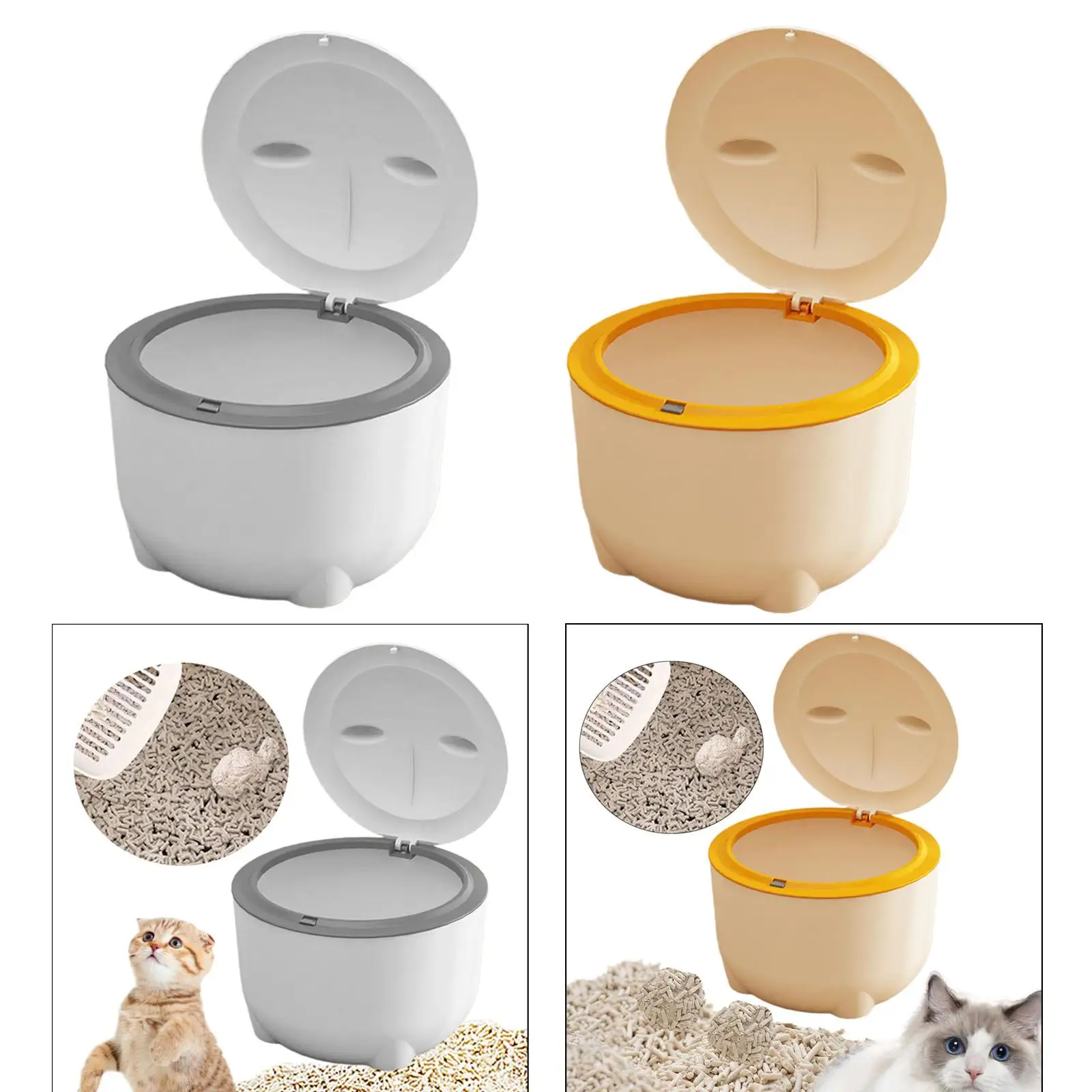 고양이 쓰레기 쓰레기통, 뚜껑 달기 쉬운 청소, 새끼 고양이 변기 트레이, 작은 동물용 고양이 똥통, 애완 동물 액세서리