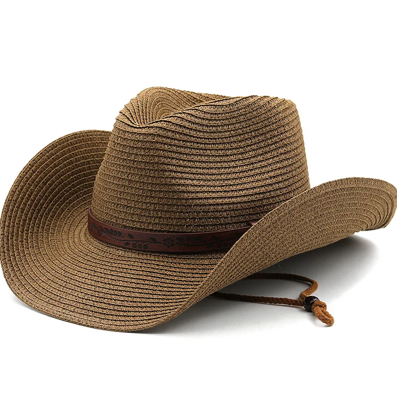 

Hat Bohemian For Sun Women Foldable Beach Hats Ladies Summer Paper Straw Hats White Panama Travel Hat UV Protection cowboy hat