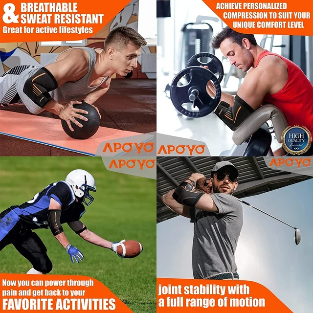 1PCS Elbow Compression Sleeve Weightlifting,Golfers Elbow Brace for Tendonitis,Elbow Support Strap Cubital Tunnel Brace 6