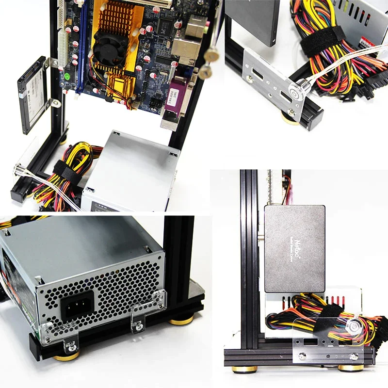 Mod-gabinete Gamer para Itx Matx Atx Portátil Vertical pc Case Open Frame Rack Refrigerador de Água Faça Você Mesmo Computador Gaming Chassis Desktop - Imagem 2