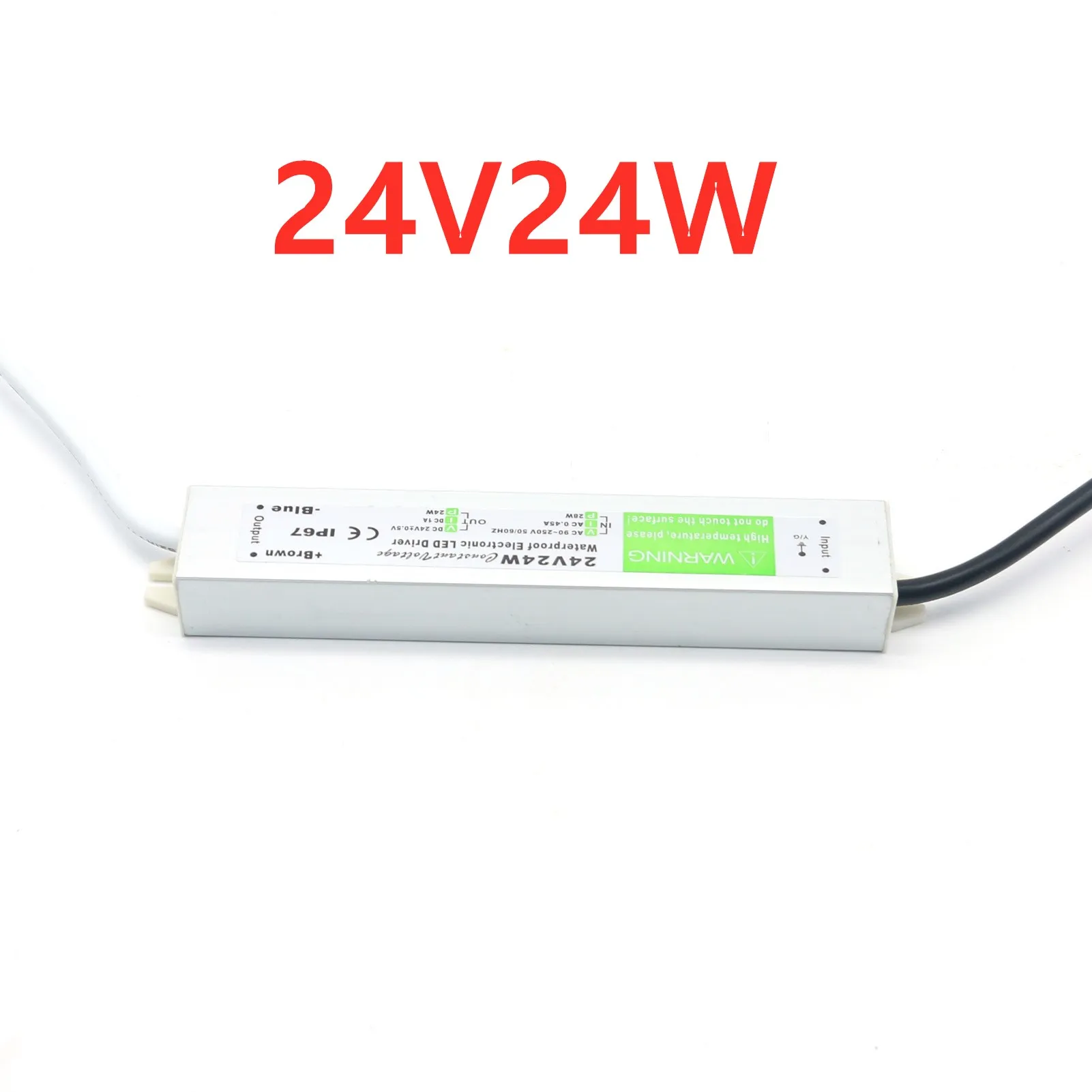 Waterproof Outdoor LED Driver, 12V/24V Power Supply, 10W-500W Transformer, IP67 Rated