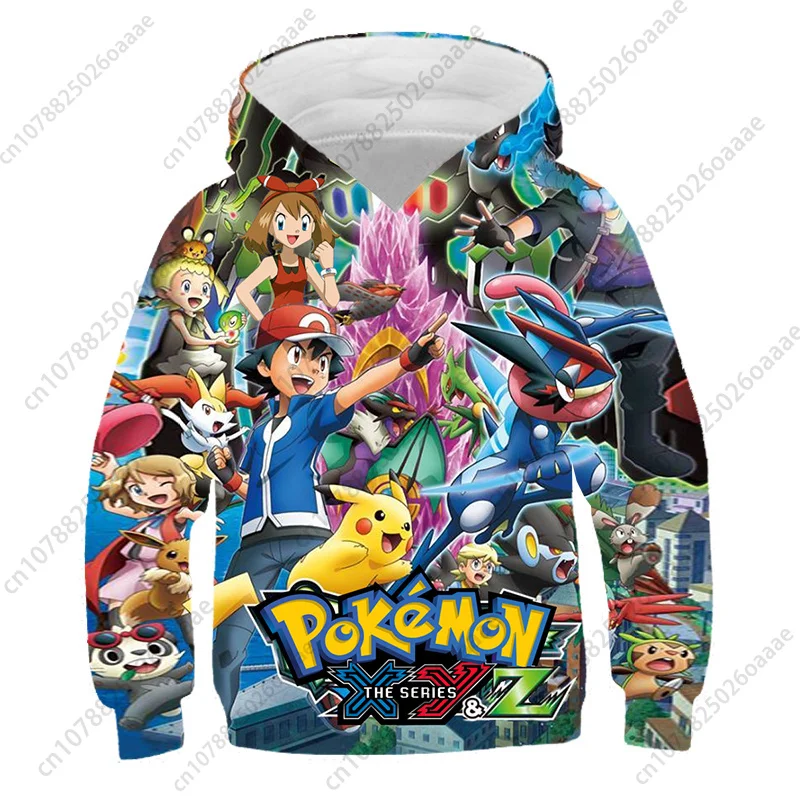 

Pokemon 3D Anime Printed Hoodies For Choldren Boys Girls Autumn Pokemon Sweatshirts Funny Hoodies Kids Children Clothes 4-14Year