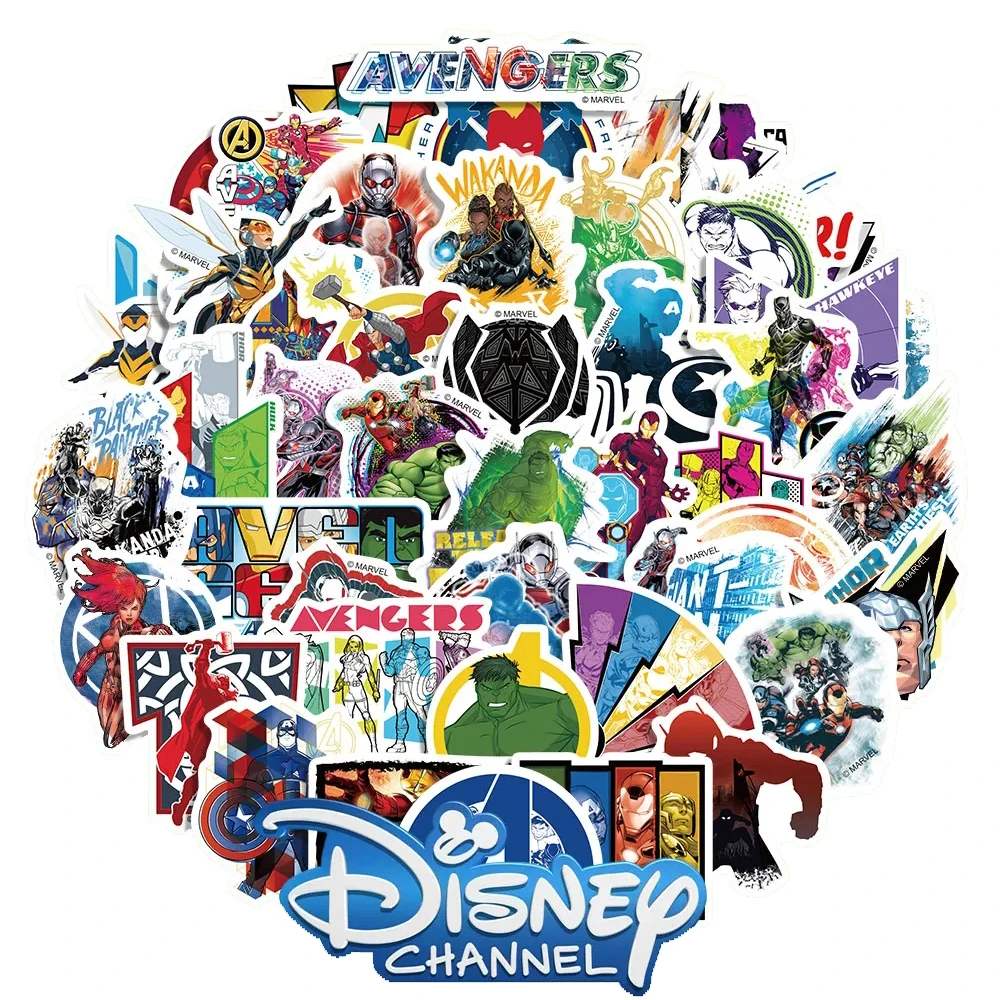 10/30/50pcs Disney Marvel The Avengers Super Hero Stickers for Kids DIY Decals Toys Waterproof Cool Graffiti Laptop Skateboard