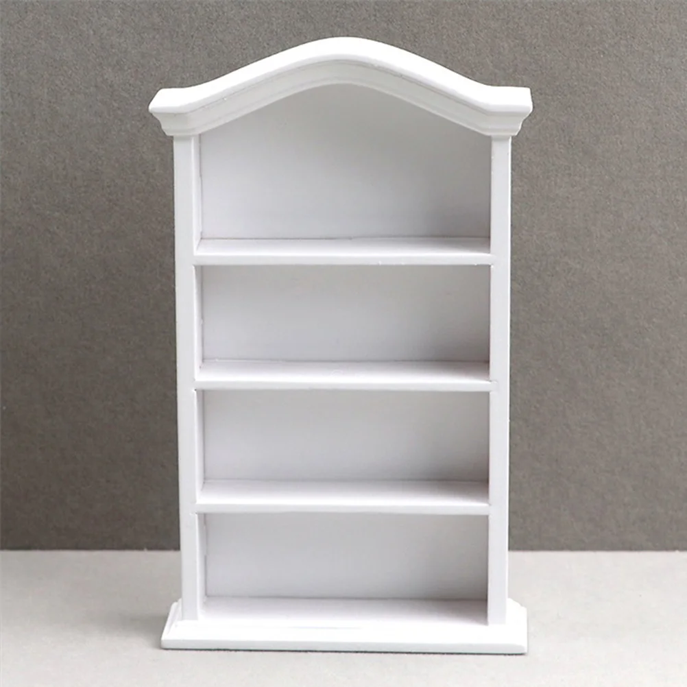 

Furniture Model Mini Bookshelf Wooden House Tiny Bookcase Adornment Shelves