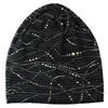Female Fashion Spring Autumn Windproof Warm Black Cap Headscarf Women Summer Lace Rhinestone Breathable Sunscreen Sun Hat K39 5