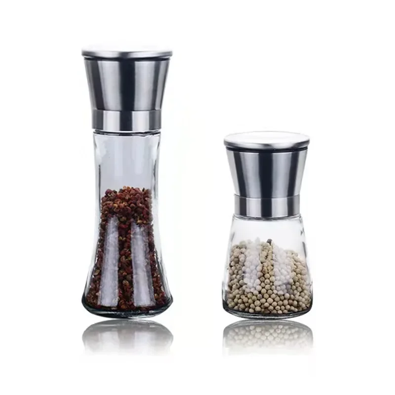 grinder stainless steel salt and pepper mill manual food herb grinders spice jar containers kitchen gadgets spice bottles glass 3 Grinder Stainless Steel Salt and Pepper Mill Manual Food Herb Grinders Spice Jar Containers Kitchen Gadgets Spice Bottles Glass 3