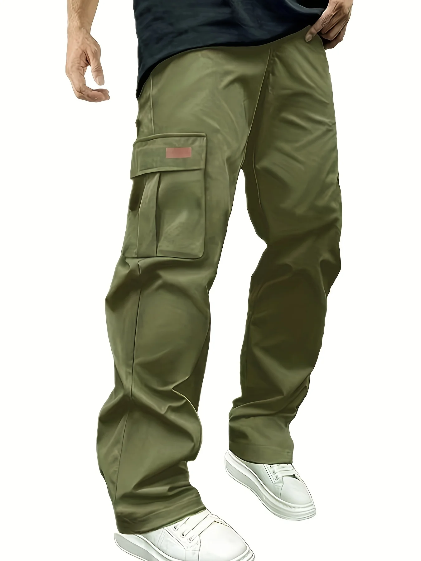 2025 nieuwe heren werkkledingbroek, Europese en Amerikaanse losse rechte casual broek voor heren, zakbroek voor herenwerkkleding