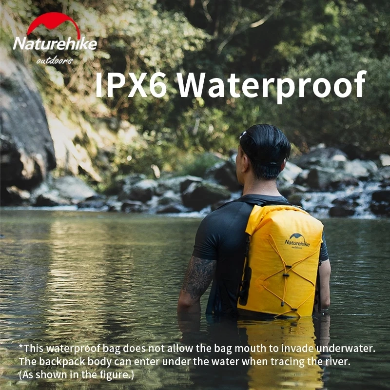 Naturehike SALE TPU Dry-Wet Separation Waterproof Pack Outdoor Wading Backpack IPX6 Wear Resistant Water sport Bag 20L/30L/40L