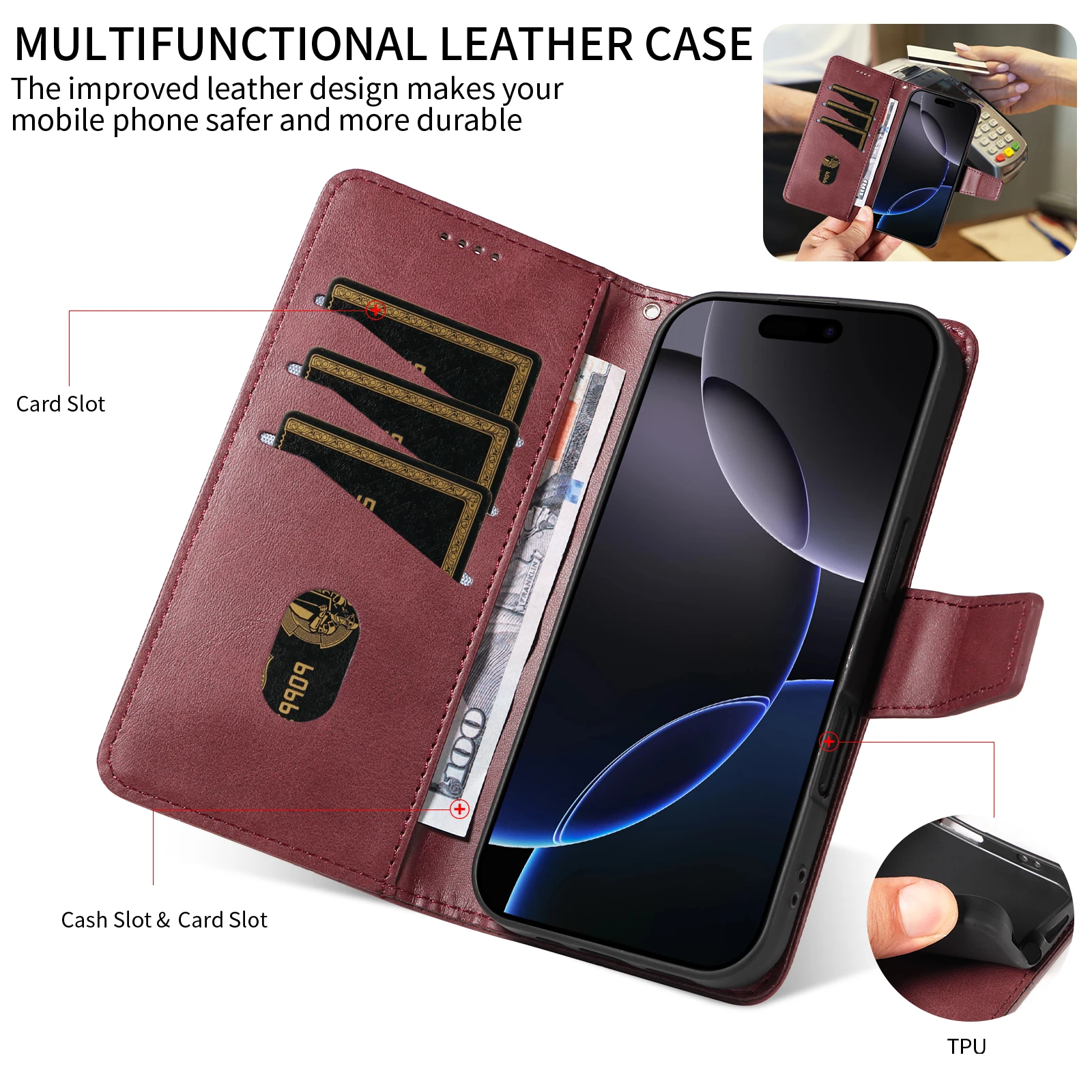 Premium RFID Blocking Leather Wallet Case