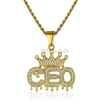 Kuololit Iced Out Moissanite OEO Necklace Hip Hop Jewelry for Men 925 Sterling Silver Customize Name Letter Rope Chain Choker 6