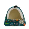 1pc Cute Print Bird Bed Mini Cage Rabbit Squirrel Mat Guinea Pig Nest Hamster House Small Animal Sleeping Bed Pet Hanging Cage 4