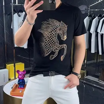 T-shirt estiva a maniche corte Trendy Brand 2025 Top a maniche corte ampio da uomo nuovo 1