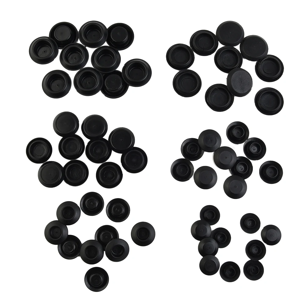 60 teile/satz Auto Unterputz Schwarz Kunststoff Loch Stecker Sortiment Auto Körper Blech Stecker 1/2 3/4 3/8 1/2 3/4 7/8 zoll – Detail 4