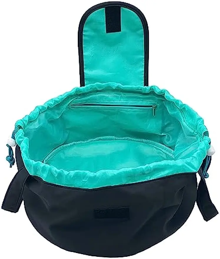 Large Barrel Drawstring Makeup Bag for Cosmetics - Cosmetic Travel Bag for Women - Portable Make Up Organizer Bag for Skin Care