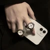 Vintage Punk Quartz Finger Pocket Watch Ring for Women Men Goth Clock Rings Digital Watch Elastic Stretchy Rings Jewelry Gift 3